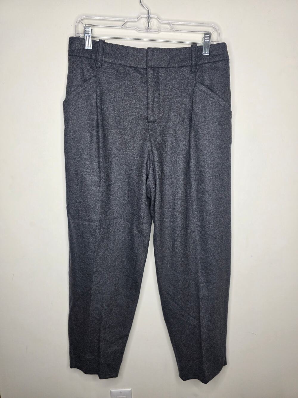 NWT Banana Republic grey wool blend pleated dress pants - 10 - career office